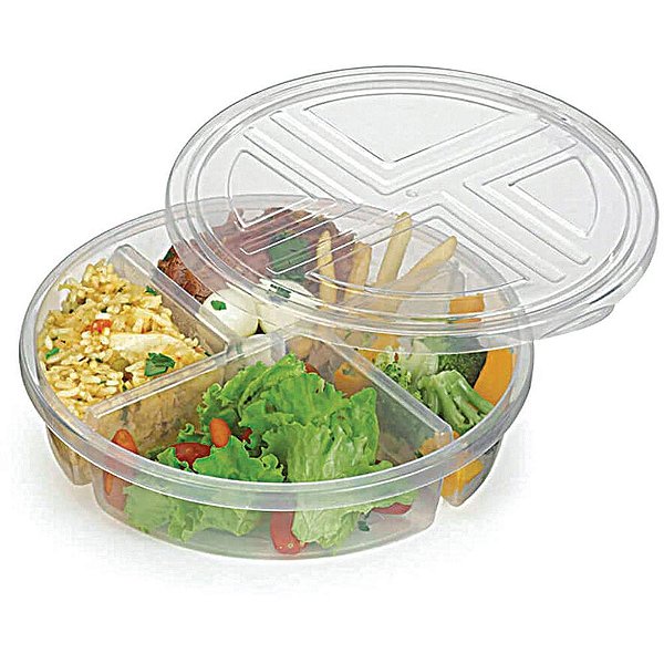 Pote plastico premier c/4 divisorias 1,1l - nitron (unidade)