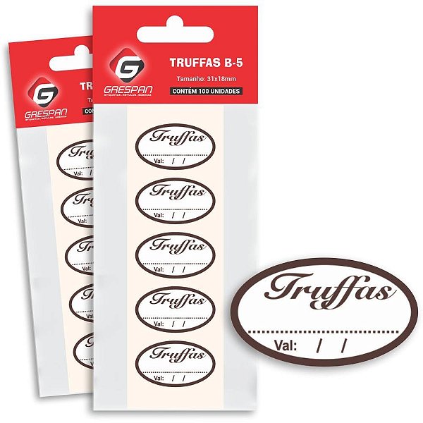 Etiqueta adesiva trufas - grespan (pct.c/100)