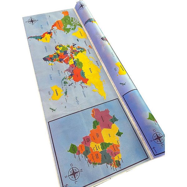 Tnt estampado 1,40m 40g painel educativo mapa mundi pi - supper (rl-25mts)