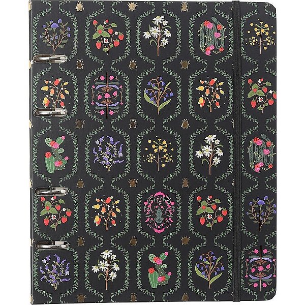 Caderno criativo jardim preto 100f 170x240mm - cicero (unidade)