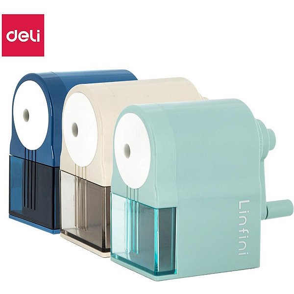 Apontador com deposito manual de mesa linfini (sortido) - deli (unidade)