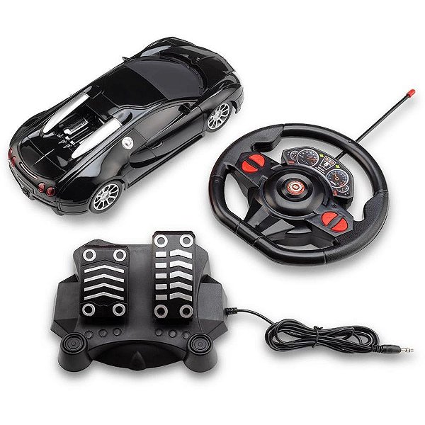 Carrinho controle remoto midnight c/acelerador 1:16 pt - multikids (unidade)