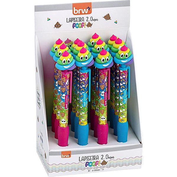 Lapiseira 2.0mm divert poop plastica 2 cores - brw (dp.c/12)