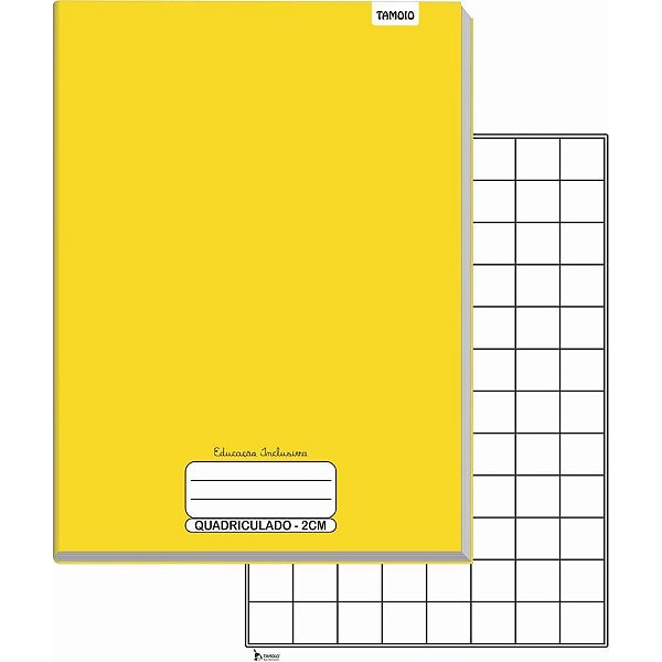 Caderno quadriculado univers. 2x2cm ampliado ed. inclusiva - tamoio (pct.c/05)