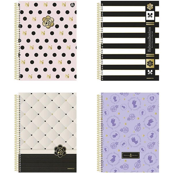 Caderno 15x1 capa dura rebecca bonbon 240f - animativa (pct.c/02)