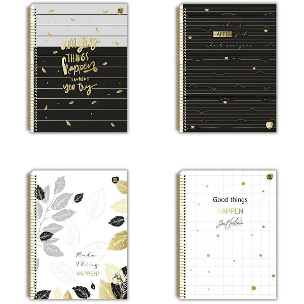 Caderno 15x1 capa dura happen 240fls. - animativa (pct.c/02)