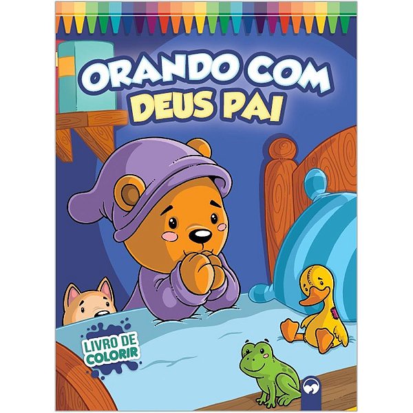 Livro infantil colorir gigante orando c/deus pai 10pg - vale das letras (unidade)