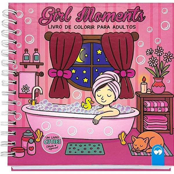 Livro de colorir girl moments cuties 80p 21x21 - vale das letras (unidade)