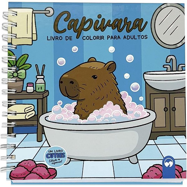 Livro de colorir capivara cuties 80p cd 21x21cm - vale das letras (unidade)