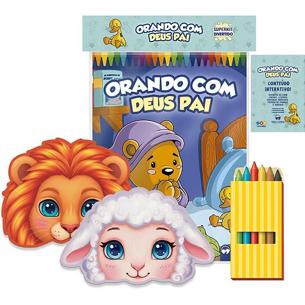 Livro infantil colorir superkit orando c/deus pai c/g - vale das letras (unidade)