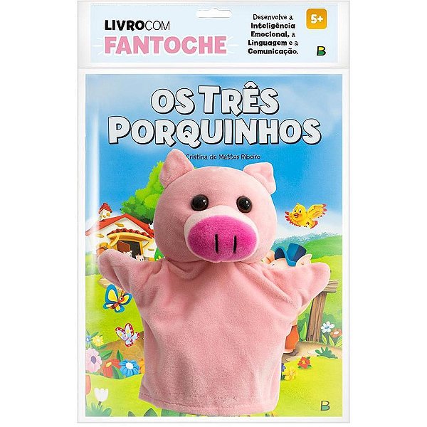 Livro brinquedo ilustrado fantoche os tres porquinhos 16 - todolivro (unidade)