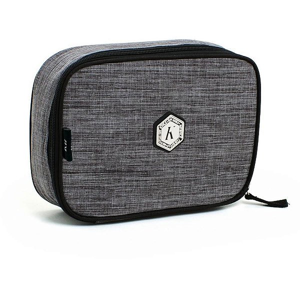 Estojo box juvenilc/compartimento cinza - kit (unidade)