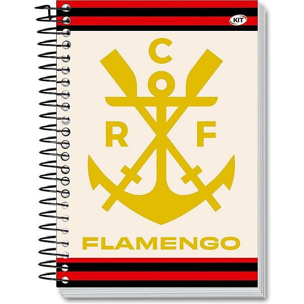 Caderno 10x1 capa dura flamengo 160fls. - kit (pct.c/04)