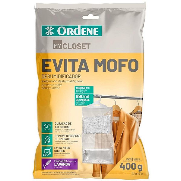 Desumidificador evita mofo para armario 400g - ordene (unidade)
