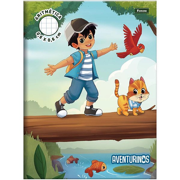Caderno quadriculado univers. 06x06mm 80f aritmetica mascul. - foroni (pct.c/10)