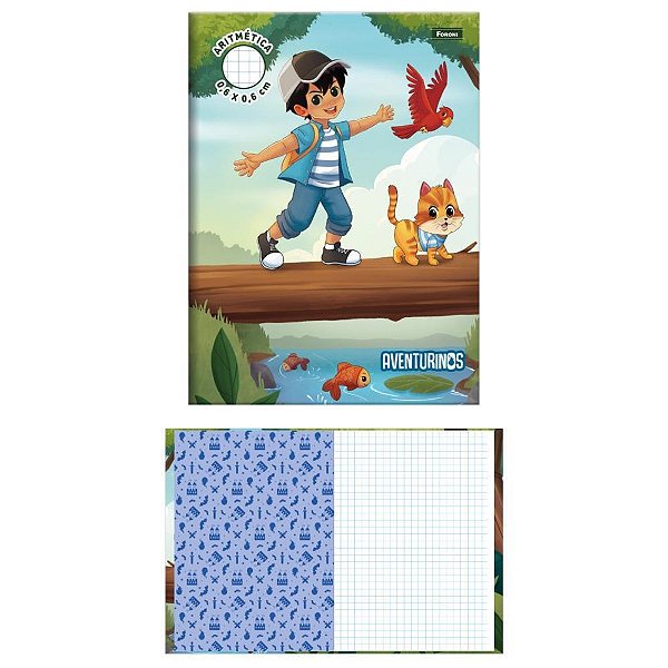 Caderno quadriculado univers. 06x06mm 80f coleg. artimetica - foroni (pct.c/10)