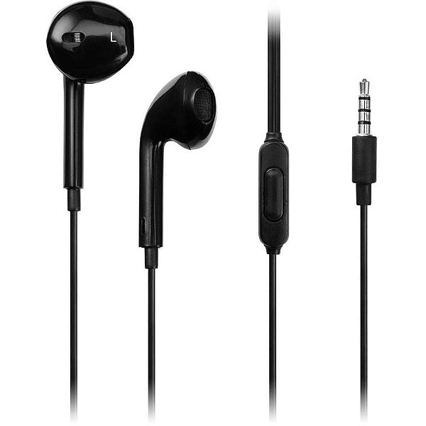 Fone de ouvido earbud hands free pulse pt - multilaser (unidade)