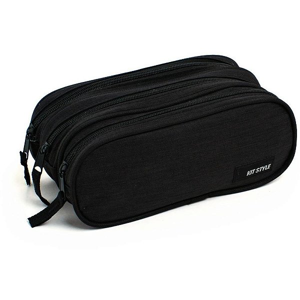 Estojo triplo style retangular (sortido) - kit (unidade)