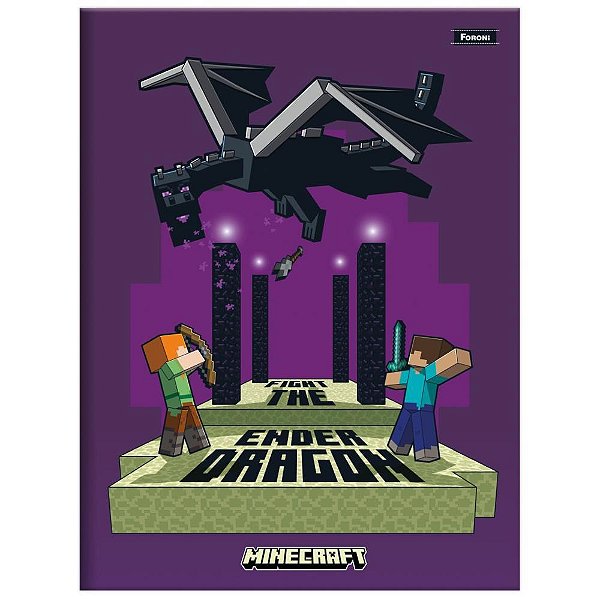 Caderno brochurao capa dura minecraft 80fls. - foroni (pct.c/05)