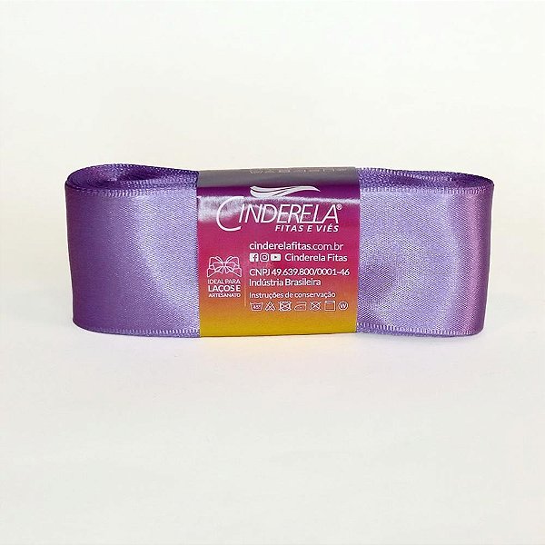 Fita de cetim 38mm 10m. lilas escuro - cinderela (unidade)