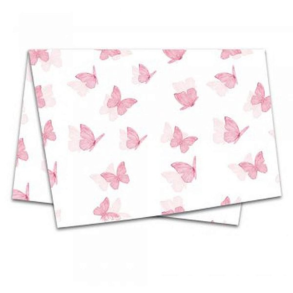 Papel seda decorado 50x70cm butterfly - xingo embalagens (pct.c/50)