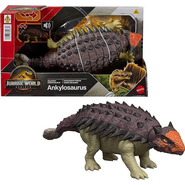 Boneco e personagem jurassic world euoplocephalus - mattel (unidade)