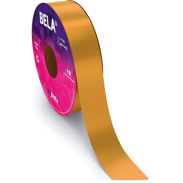 Fita poli lisa 30mmx30m dourado - emfesta (rolo)