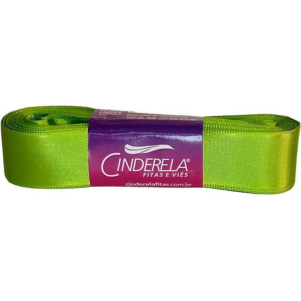 Fita de cetim 22mm 10m. verde folha - cinderela (unidade)