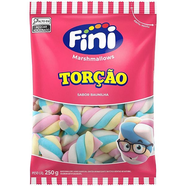 Doce marshmallow colorido 250g - fini (unidade)