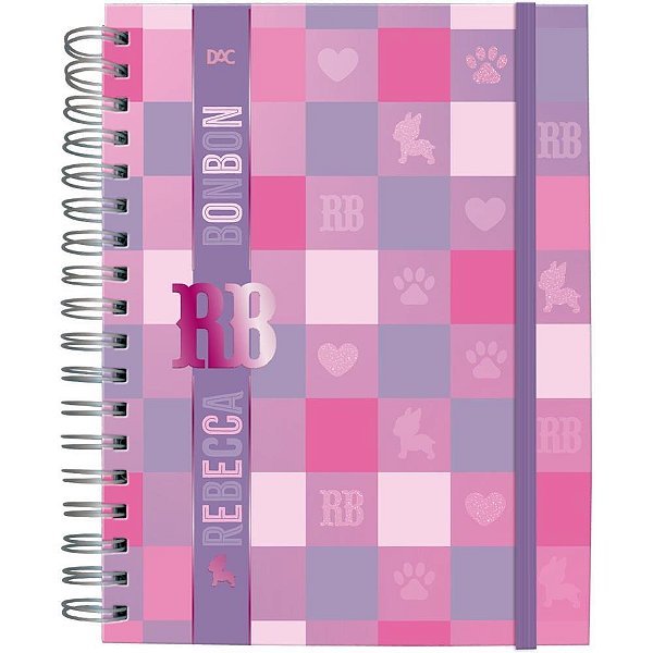 Caderno 01x1 capa dura rebecca bonbon smart c/elastic - dac (unidade)