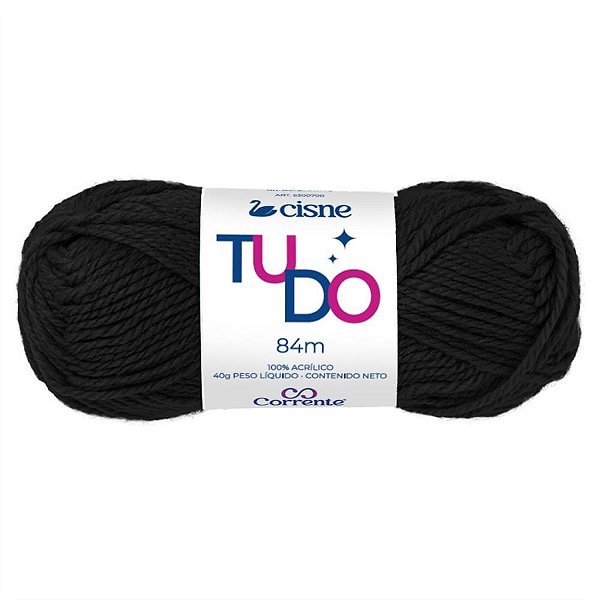 La trico cisne tudo 000n 40g preto - coats corrente (pct.c/05)