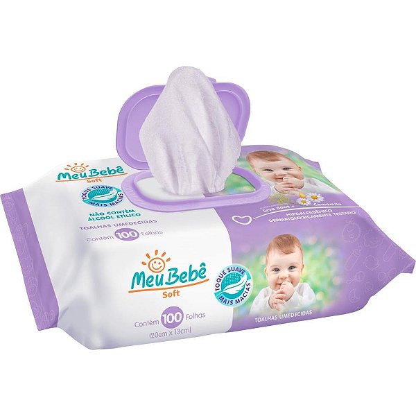 Toalhas umedecidas meu bebe soft 100fls. - hygieline (unidade)