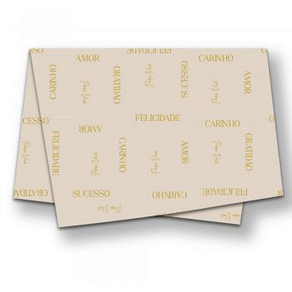 Papel seda decorado 50x70cm essencia nude - xingo embalagens (pct.c/50)