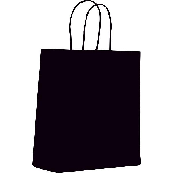 Sacola para presente lisa preta p 16,4x21x8,5cm - scrity (pct.c/10)