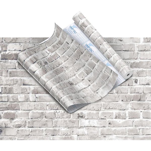 Plastico adesivo 45cmx10m tijolo rustico - v.m.p. (rolo)