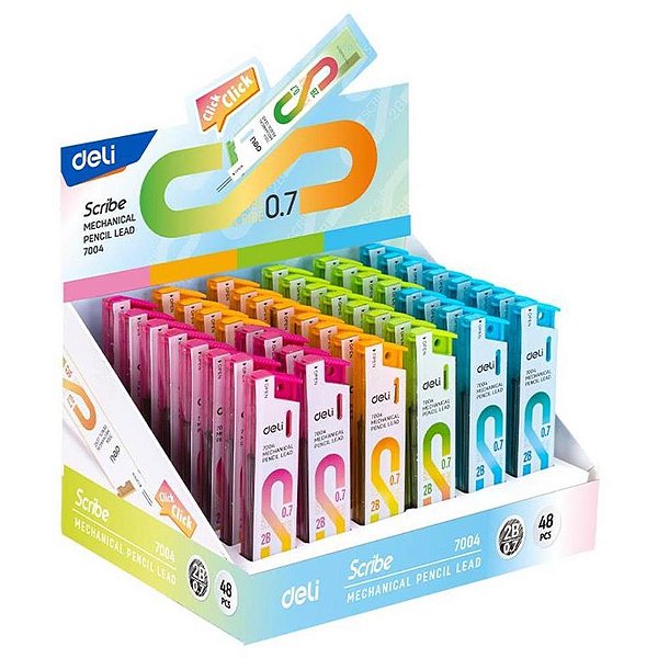 Grafite 0.7mm scribe 2b 0,7mm - deli (dp.c/48)