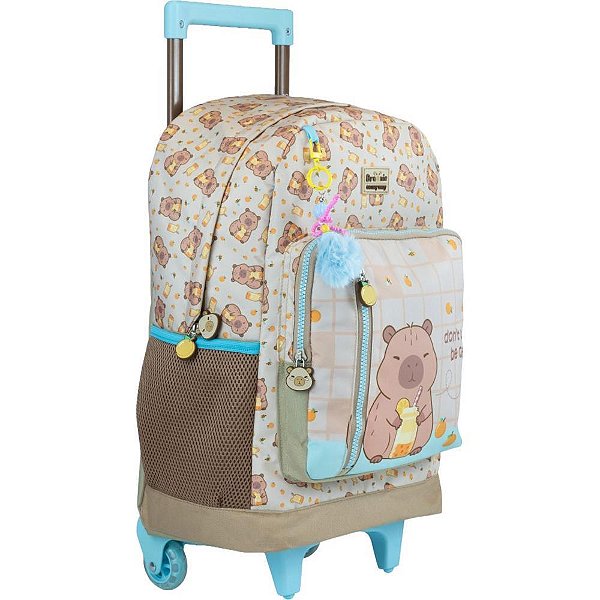 Mochila infantil com rodinha capivara brownie on my way gr - xeryus (unidade)