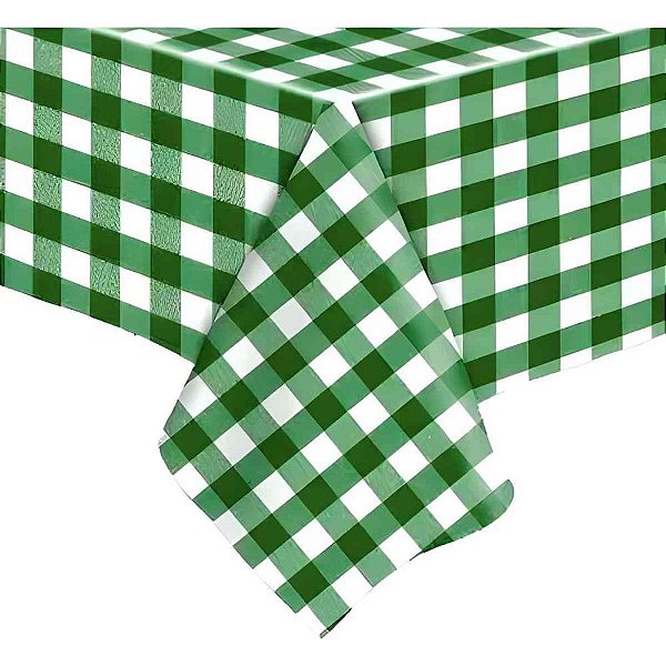 Toalha plastica 78x78cm xadrez verde escuro - xingo embalagens (pct.c/10)