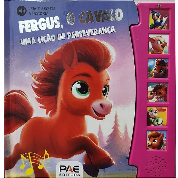 Livro sonoro fergus o cavalo 19x19,5 12pg - pae editora (unidade)