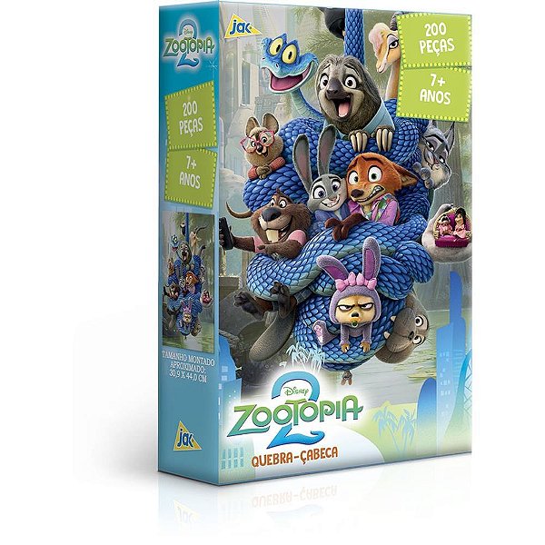 Quebra-cabeca cartonado zootopia 2 200 pecas - toyster (unidade)