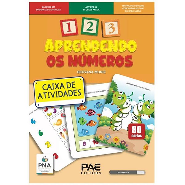 Livro pedagogico 123 aprend.c/numer.16x23 80ati - pae editora (unidade)