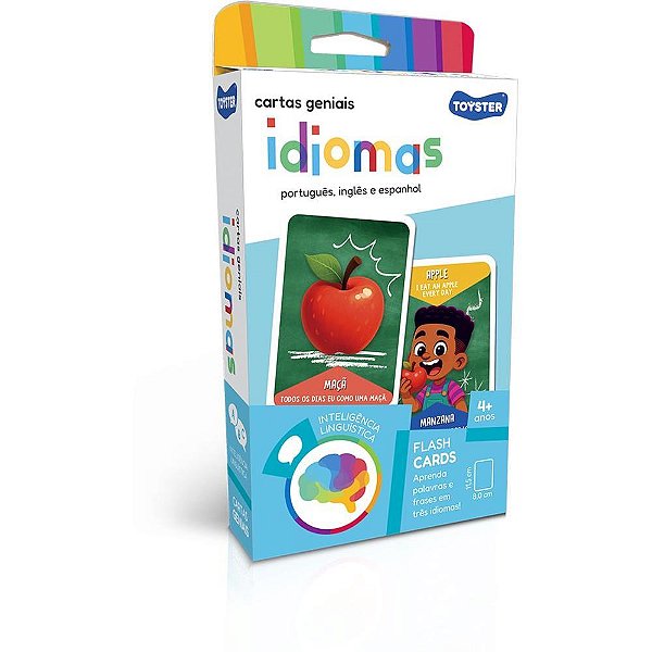 Jogo educativo cartas geniais idiomas c/36 - toyster (unidade)