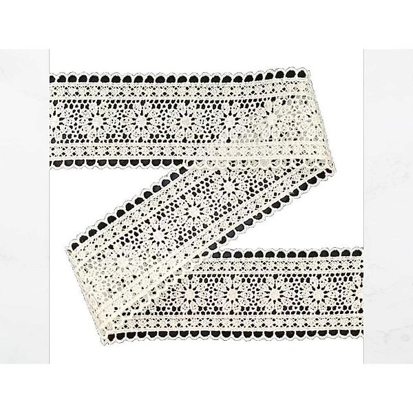 Aviamento renda guipir 13.7m. 55mm branc - nybc (rolo)