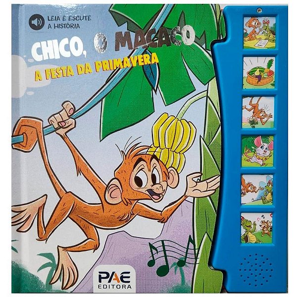 Livro sonoro o macaco chico 19x19,5 12pg. - pae editora (unidade)