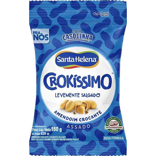 Amendoim crokissimo lev. salgado 150g - santa helena (unidade)