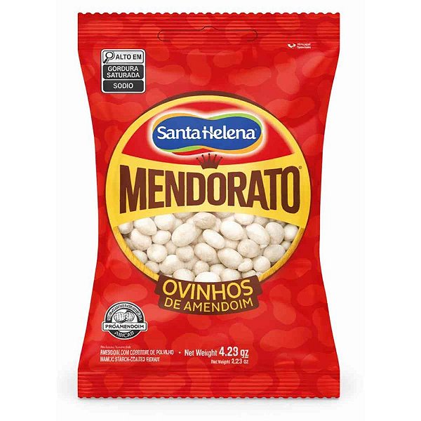 Amendoim mendorato ovinhos 120g - santa helena (unidade)