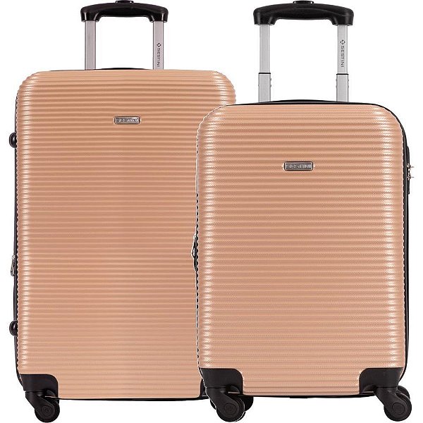 Mala de viagem 4 all 5t kit p e m dourada 360 - sestini (kit)