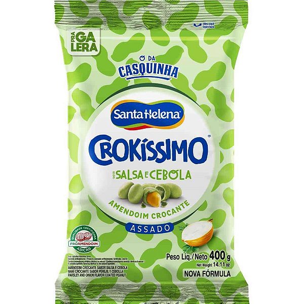 Amendoim crokissimo salsa e cebola 400g - santa helena (unidade)