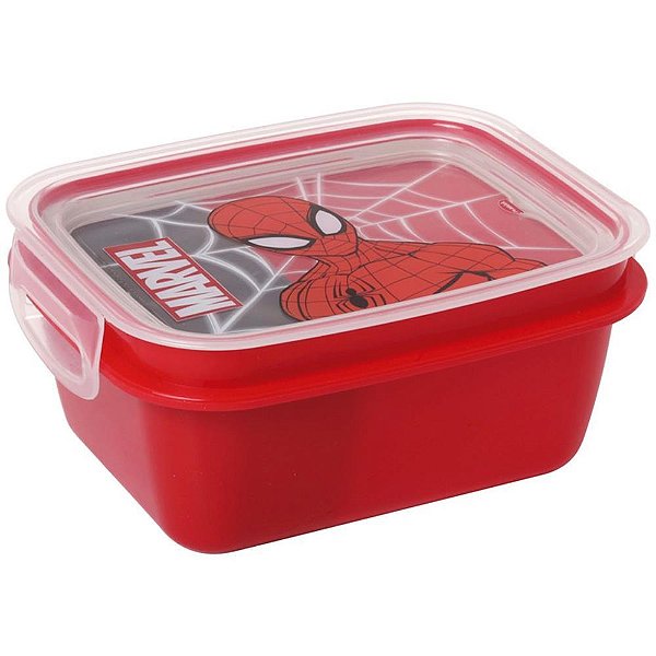 Marmita spider-man c/trava 630ml - plasutil (unidade)