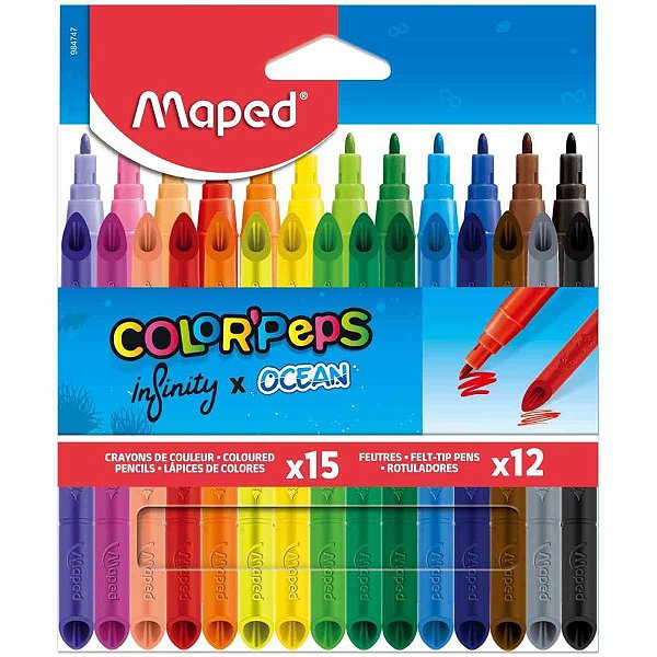 Kit escolar color peps infinity 15co/12can - maped (kit)